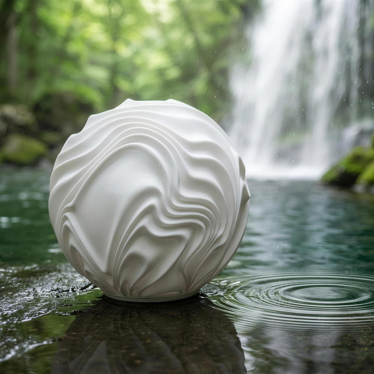 Onde : la grande lampe inspirée des remous d'une cascade