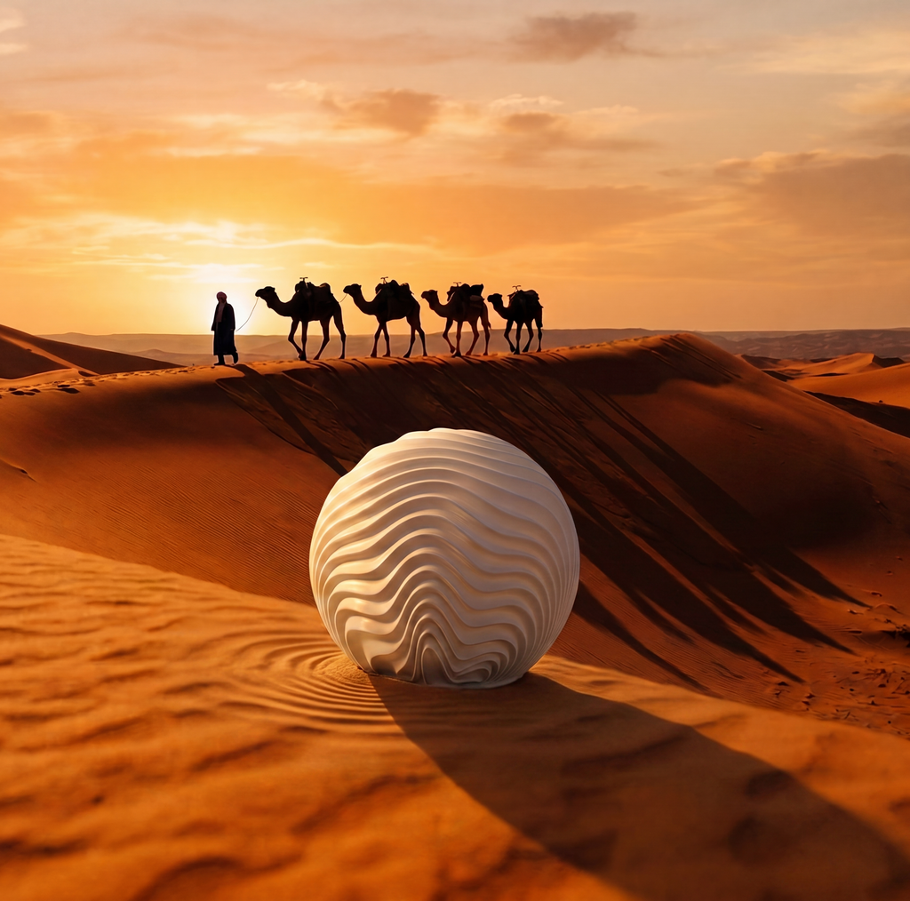 Sirocco : la grande lampe inspirée des dunes du désert